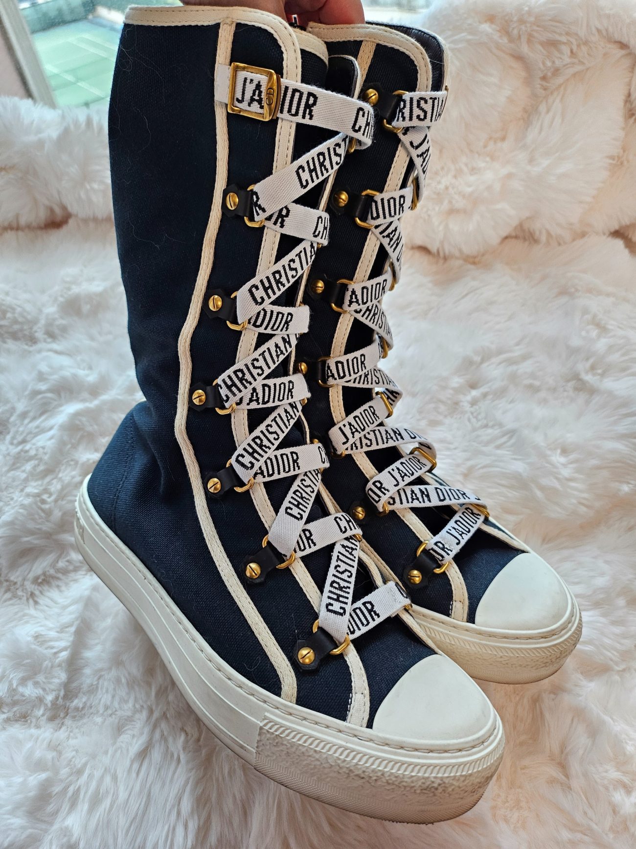 Dior lace up boots best sale