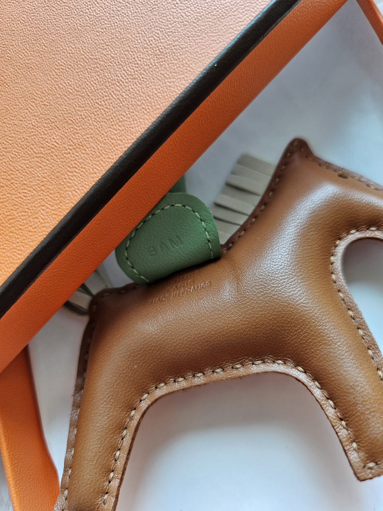 LOT 1039 HERMÈS RODEO PM CHARM (BROWN - GREEN) - BARGAIN BAZAAR
